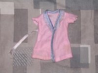 Pink Housecoat with Lavender Edging (Barbie Sized)