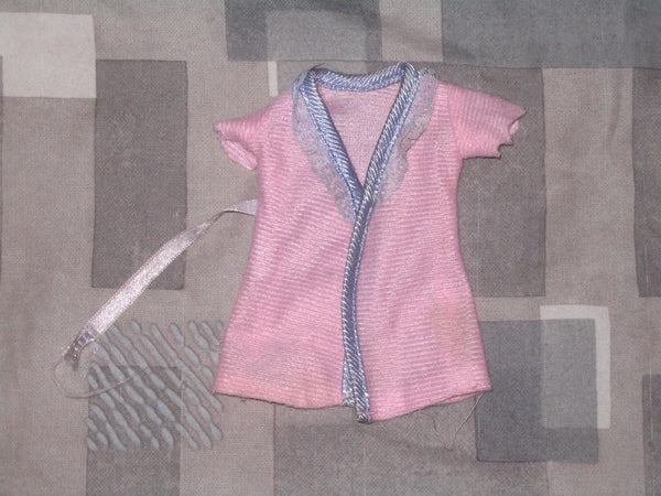 Pink Housecoat with Lavender Edging (Barbie Sized)