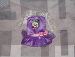 Genuine Barbie 80s Inspired Purple Dress with Cat Picture