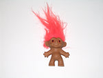 Vintage Russ Troll Doll with Orange Hair: 2.5 Inches Tall