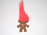 Vintage Russ Troll Doll with Orange Hair: 2.5 Inches Tall