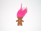 Vintage Russ Troll Doll with Pink Hair: 2 Inches Tall