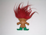 Vintage Russ Merry Little Elf Troll with Red Hair: 3 inches Tall