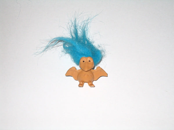 Vintage Russ Troll Doll Pterodactyl with Blue Hair: Inches